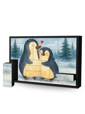 Mr. & Mrs. Panda Befüllbarer Adventskalender Pinguin umarmen Des... in Weiß