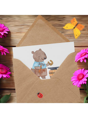 Mr. & Mrs. Panda Grußkarte Schmied Leidenschaft mit Spruch in Weiß