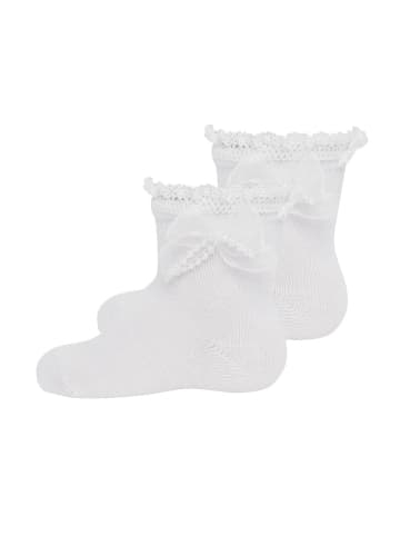 ewers 2er-Set Socken Taufsöckchen mit Spitze in weiß