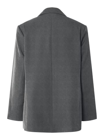 Pieces Oversize-Blazer in Dark Grey Melange