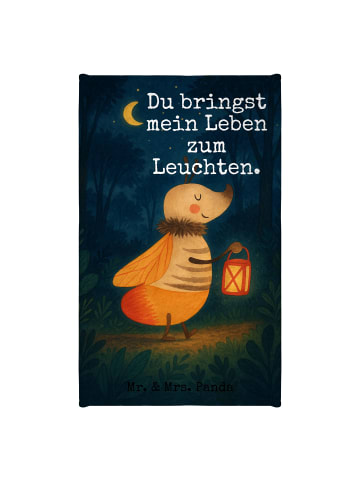 Mr. & Mrs. Panda Gästehandtücher Glühwürmchen Design mit Spruch in Weiß