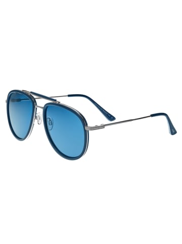 Simplify Polarisierte Sonnenbrille "Maestro" in Silber/Blau