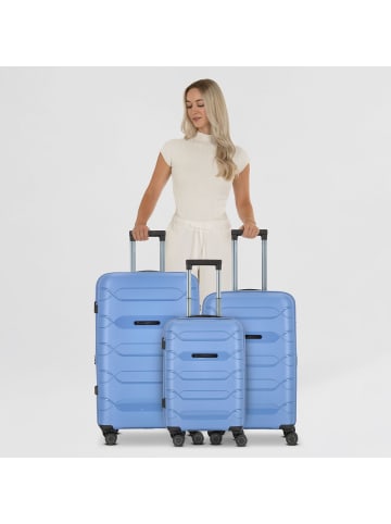 Polestream Strz by Asteroid 4 Rollen Kofferset 3-teilig mit Dehnfalte in ice blue