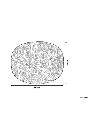 Beliani Pouf CONRAD in Grau - (W) 50 x (H) 35 x (L) 50 cm