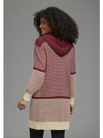 Kangaroos Kapuzenstrickjacke in bordeaux