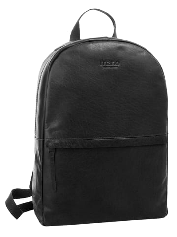 mano Rucksack DON PAOLO echt Leder in schwarz