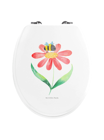 Mr. & Mrs. Panda Toilettenbrille Hummel Blume ohne Spruch in Weiß