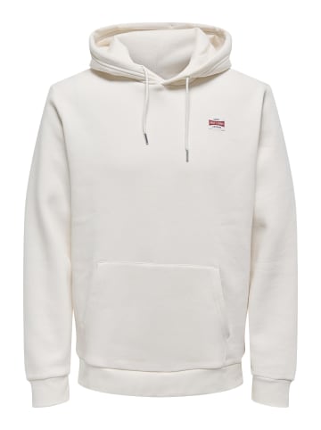 ONLY & SONS Kapuzenpullover in Cloud Dancer