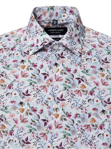 Andrew James Hemd in weiß mehrfarbig