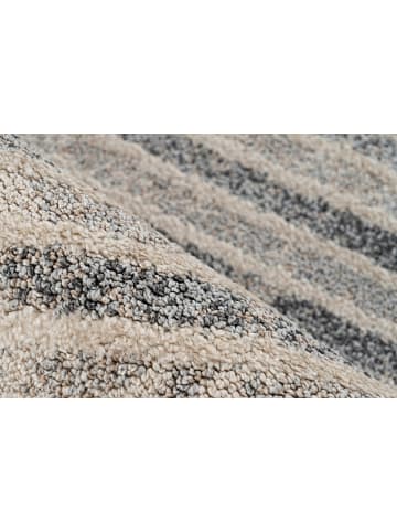Kayoom Kurzflor Teppich Rhombus 125 in beige - grau - rechteckig