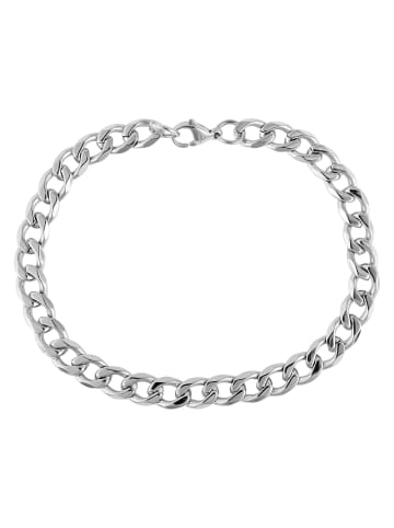 Adeliás Unisex Armband – Panzerarmband aus Edelstahl 20 cm in silber