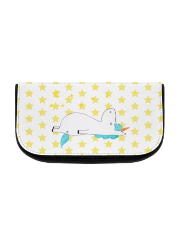 Mr. & Mrs. Panda Kosmetikbeutel Einhorn Sternenhimmel ohne Spruch in Weiß