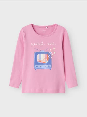 name it Longsleeve mit Print Fuchsia Pink 122/128