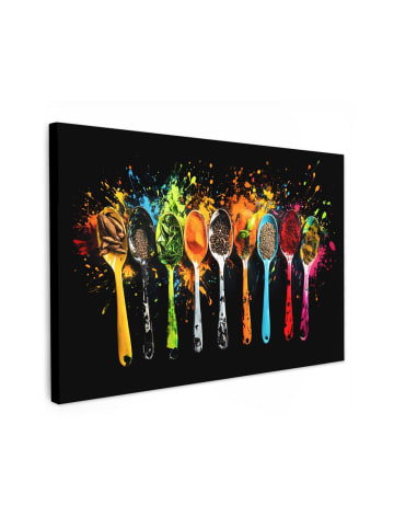 MuchoWow Leinwand bilder Geschmackvolle Löffel (BxH)