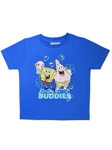 SpongeBob Spongebob Schwammkopf T-Shirt Bikini Bottom Buddies Shirt Oberteil in blau