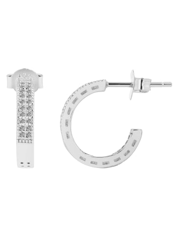 Adeliás Damen Ohrringe – Ohrstecker aus 925 Silber mit Zirkonia in silber