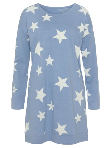 VIVANCE DREAMS Sleepshirt in hellblau gemustert