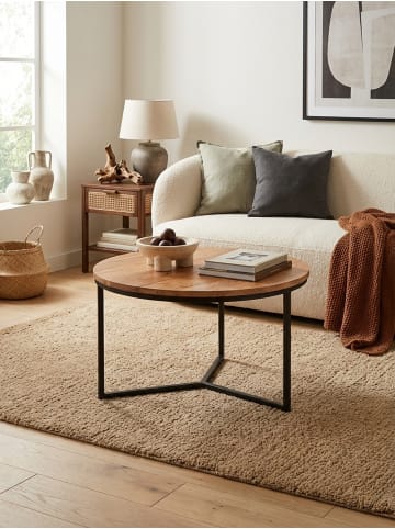 KADIMA DESIGN Couchtisch | Akazie/Metall, 60x60x38cm, Premium