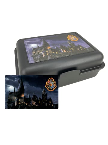 United Labels Harry Potter Brotdose mit Trennwand - Hogwarts in schwarz