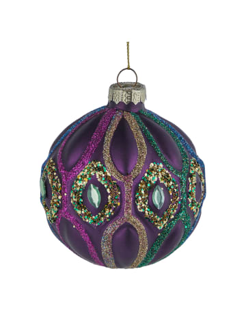 Butlers Weihnachtskugel HANG ON Jolly & Bright in Violett