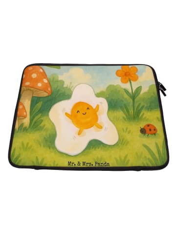 Mr. & Mrs. Panda Laptop Sleeve Spiegelei Ei Design ohne Spruch in Weiß
