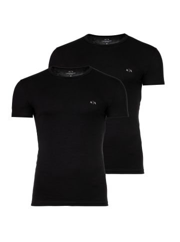 Armani Exchange T-Shirt 2er Pack in Schwarz