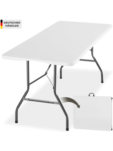 tectake Outdoor-Tisch klappbar, gummierter Tragegriff, 120 kg Belastbarkeit