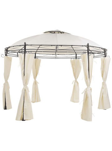Beliani Pavillon SAFARA in Beige/Schwarz - (W) 368 x (H) 275 x (L) 368 cm