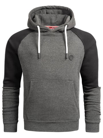 Alessandro Salvarini Sweatshirt Alessandro Salvarini Herren Hoodie AS311 in Dunkelgrau