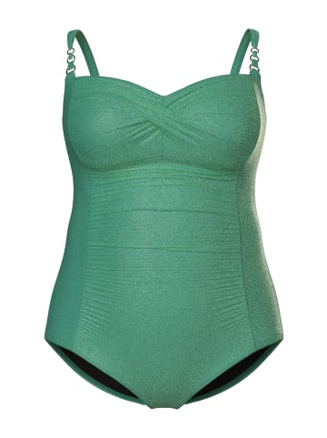 Ulla Popken Badeanzug in grün