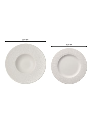 Villeroy & Boch 4er Set Teller-Set Manufacture Rock in weiß