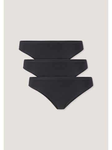 Hessnatur Slip Regular Cut 3er Pack in schwarz