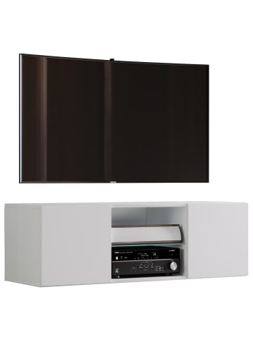 VCM  TV Wand Hänge Lowboard Fernsehschrank Jusa 115 in Weiß