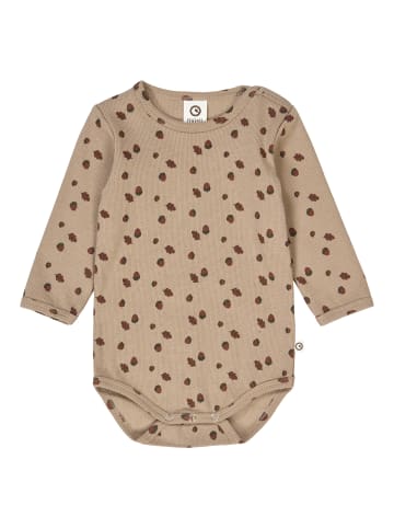müsli Langarmbody in Beige/ Root/ Deep green