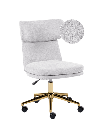 Beliani Bürostuhl GRANBY in Grau/Gold - (W) 58 x (H) 77 x (L) 58 cm