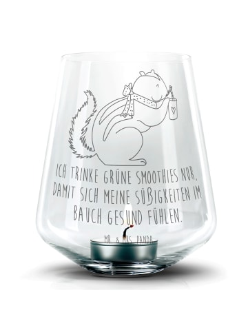 Mr. & Mrs. Panda Kerzenhalter Eichhörnchen Smoothie mit Spruch in Transparent