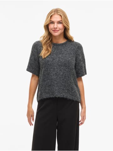 Vila Strickpullover in Dark Grey Melange