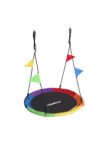 relaxdays Nestschaukel "Wimpel" in Bunt – 120 cm