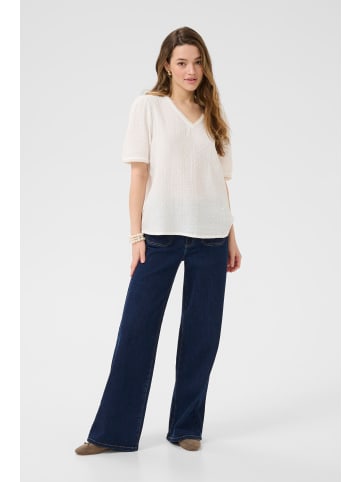 Kaffe Bluse kurzarm KAmai Regular fit in Chalk