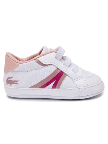 Lacoste Krabbelschuhe in Weiß/Pink