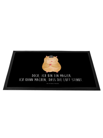 Mr. & Mrs. Panda Schmutzfangmatte Hamster Hut mit Spruch in Schwarz