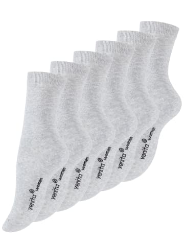 Yenita® Bio-Baumwoll Socken 6 Paar in grau