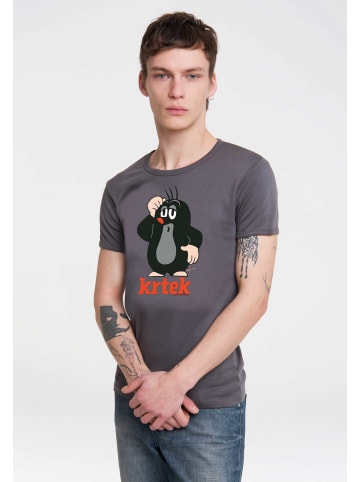 Logoshirt T-Shirt Der kleine Maulwurf Krtek in grau