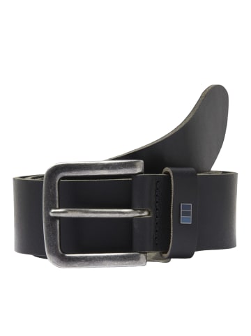 Jack & Jones Legerer Echtleder Gürtel Klassischer Leather Belt in Schwarz