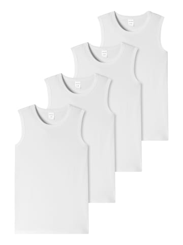 Schiesser Unterhemd / Tanktop Teens Boys 95/5 Organic Cotton in Weiß