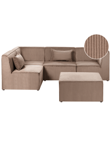 Beliani 5-tlg Modulsofa LEMVIG in Beige