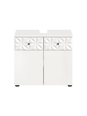 xonox.home Waschbeckenunterschrank in weiß /weiß  - (B) 35 x (H) 187 x (T) 34