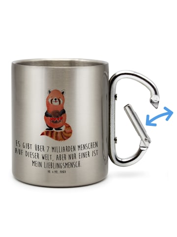 Mr. & Mrs. Panda Thermobecher Roter Panda mit Spruch in Silber