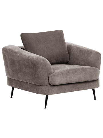 Beliani Sessel KJAER in Beige/Schwarz - (W) 100 x (H) 100 x (L) 100 cm