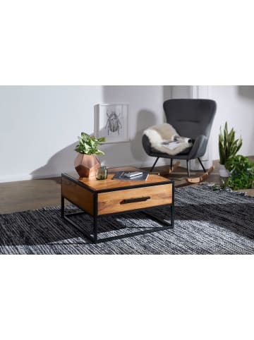 FineBuy Couchtisch in Braun / Sheesham / 65x65x38